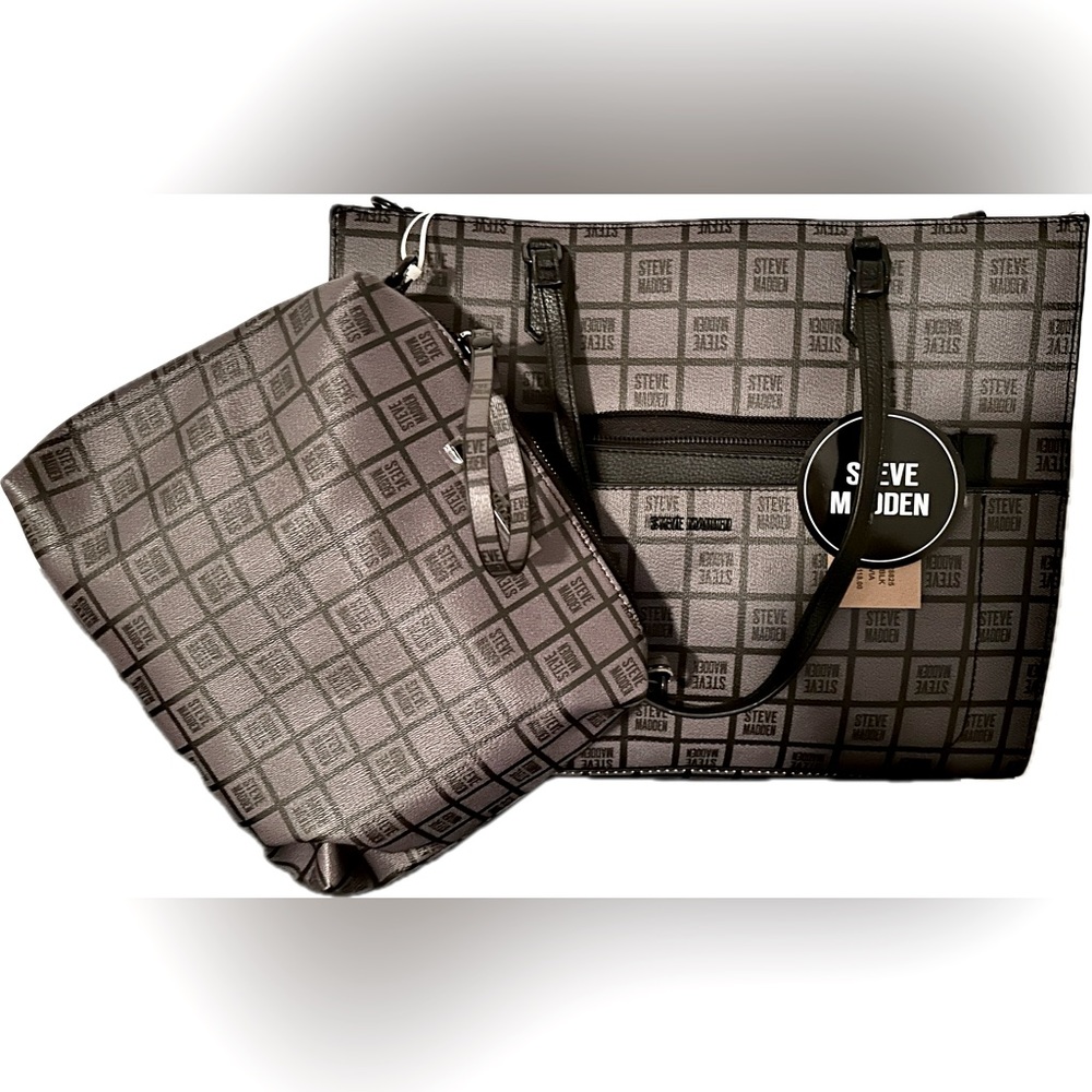 Steve Madden BLivia Logo Tote Bag w/Detachable Wristlet